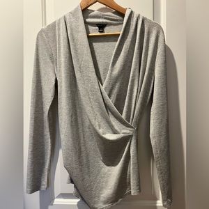 Ann Taylor Silver Sparkle Shirt Medium